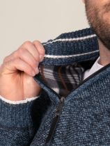 Pull Polaire Col Zip Bleu Marine Duke Du 3XL au 8XL
