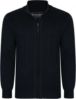 Pull Zip Noir Kam du 2XL au 8XL