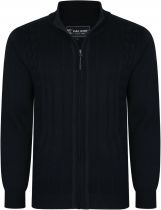 Pull Zip Noir Kam du 2XL au 8XL