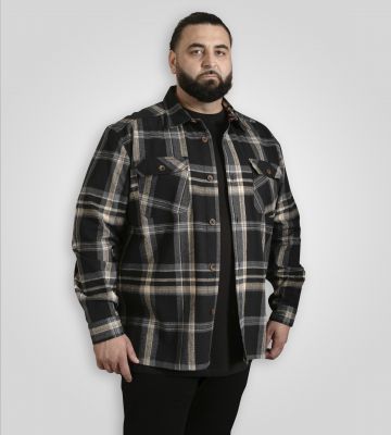 Surchemise  Manches Longues Noire Duke Du 3XL au 8XL