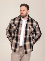 Surchemise Double Poche Beige Duke Du 3XL au 8XL
