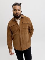 Surchemise Double poche Marron Jack&Jones du 3XL au 8XL