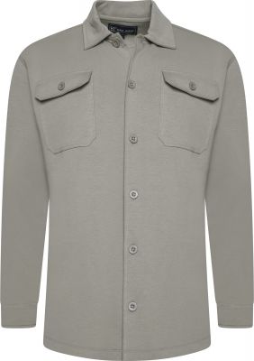 Surchemise Stretch Manches Longues Double Poche Beige Kam du 3XL au 8XL