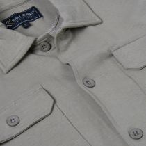 Surchemise Stretch Manches Longues Double Poche Beige Kam du 3XL au 8XL