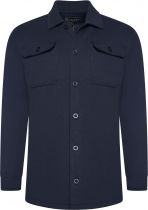 Surchemise Stretch Manches Longues Double Poche Bleu Marine Kam du 3XL au 8XL