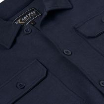 Surchemise Stretch Manches Longues Double Poche Bleu Marine Kam du 3XL au 8XL