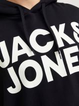 Sweat à Capuche Noir Jack&Jones du 4XL au 8XL