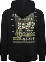 Sweat &agrave; Capuche Noir Kam du 3XL au 8XL