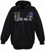 Sweat &agrave; Capuche Noir Lavecchia du 3XL au 8XL