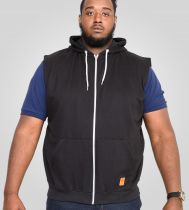 Sweat à Capuche Sans Manches Noir Duke 3XL à 6XL