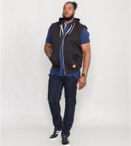 Sweat à Capuche Sans Manches Noir Duke 3XL à 6XL