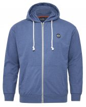 Sweat &agrave; Capuche Zipp&eacute; 100% Coton Bleu All Size
