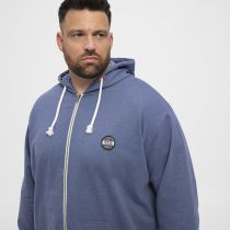 Sweat &agrave; Capuche Zipp&eacute; 100% Coton Bleu All Size