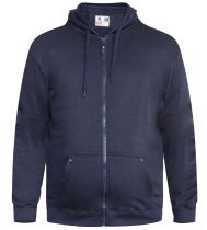 Sweat à Capuche Zippé Bleu Marine CANTOR de DUKE du 2XL au 8XL