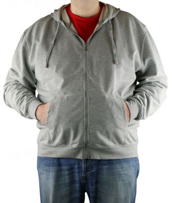 Sweat � Capuche Zipp� Gris Clair Ahorn
