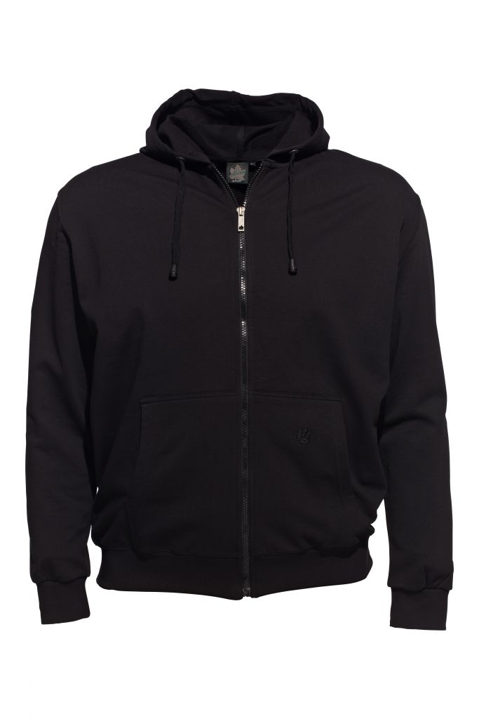 Sweat à Capuche Zippé NEXT - Taille 16 Ans - Noir Uni - Coupe Confort