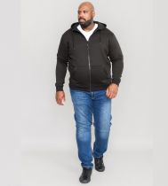 Sweat à Capuche Zippé Noir CANTOR de DUKE du 2XL au 8XL