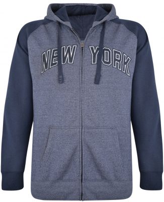 Sweat � Capuches Bleu Marine Kam du 2XL au 8XL
