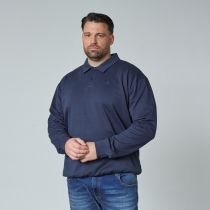 Sweat Col Polo Bleu Marine All Size du 3XL au 8XL