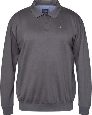 Sweat Col Polo Gris All Size du 3XL au 8XL