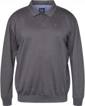Sweat Col Polo Gris All Size du 3XL au 8XL