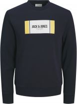 Sweat Col Rond  Bleu Marine Jack&Jones du 3XL au 8XL