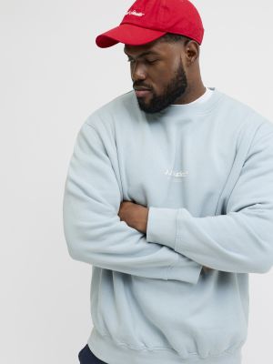 Sweat Col Rond Bleu Jack&Jones du 3XL au 8XL