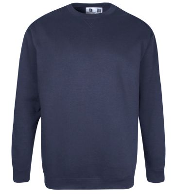 Sweat Col Rond Bleu Marine DUKE du 2XL au 8XL
