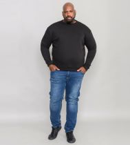 Sweat Col Rond Noir DUKE du 2XL au 8XL