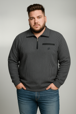 Sweat Col Zip Anthracite Monte Carlo