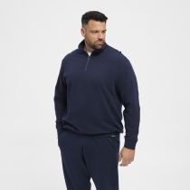 Sweat Col Zip Bleu Marine All Size du 2XL au 8XL