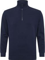 Sweat Col Zip Bleu Marine All Size du 2XL au 8XL
