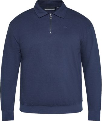 Sweat Col Zip Bleu Marine All Size du 3XL au 8XL