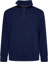 Sweat Col Zip Bleu Marine Kam du 2XL au 8XL