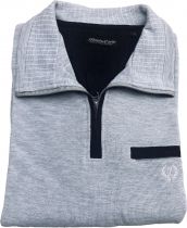 Sweat Col Zip Gris Monte Carlo du 2XL au 7XL