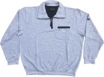 Sweat Col Zip Gris Monte Carlo du 2XL au 7XL