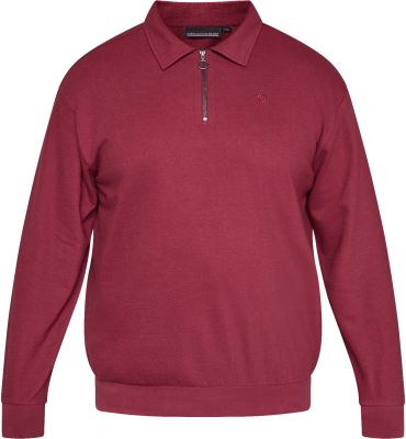 Sweat Col Zip Rouge All Size du 3XL au 8XL