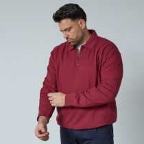 Sweat Col Zip Rouge All Size du 3XL au 8XL