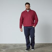 Sweat Col Zip Rouge All Size du 3XL au 8XL