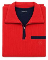 Sweat Col Zip Rouge Monte Carlo du 2XL au 7XL