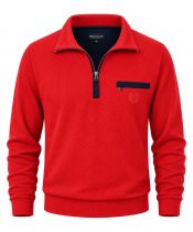 Sweat Col Zip Rouge Monte Carlo du 2XL au 7XL
