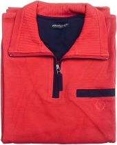 Sweat Col Zip Rouge Monte Carlo