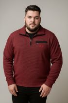 Sweat Col Zip Rouge Monte Carlo