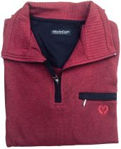Sweat Col Zip Rouge Monte Carlo