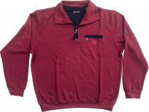 Sweat Col Zip Rouge Monte Carlo
