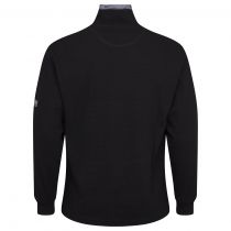 Sweat Col Zipp&eacute; 100% Coton Noir All Size