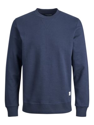 Sweat Manches Longues Bleu Marine Jack&Jones du 4XL au 8XL