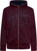 Sweat Polaire à Capuche  Bordeaux Kam du 2XL au 8XL