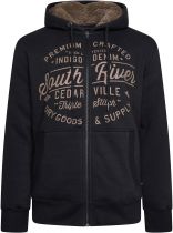 Sweat Polaire à Capuche  Noir Kam du 2XL au 8XL