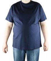 T-Shirt Bleu Marine Manches Courtes Col Rond 100% Cotton All Size